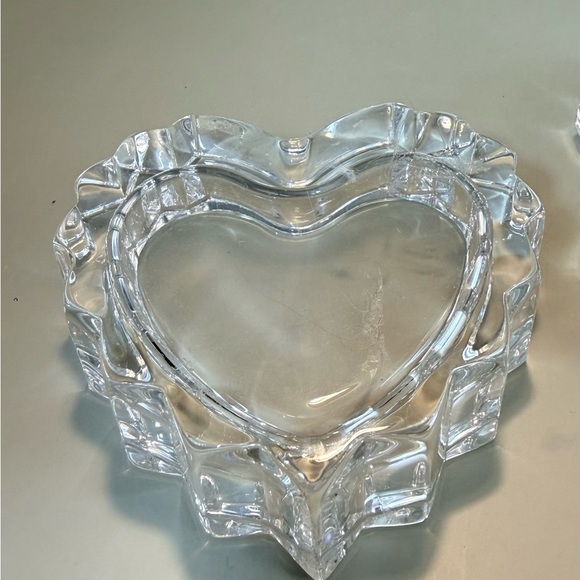 Vintage Mikasa Clear 24% Lead Crystal Heart Trinket Dish Made In Germany - Picture 3 of 6